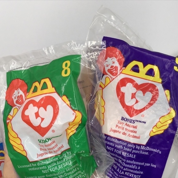 VINTAGE NEW in Package 1998 Lot Of 9 McDonald’s Happy Meal Toys TY Beanie Babies - Picture 3 of 10